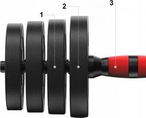 4fizjo hantle bitumiczne 2 x 20 kg 4