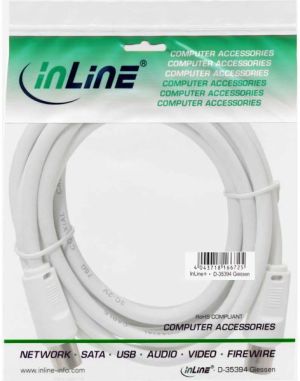 Kabel InLine Antenowy 1m biały (69401) 2