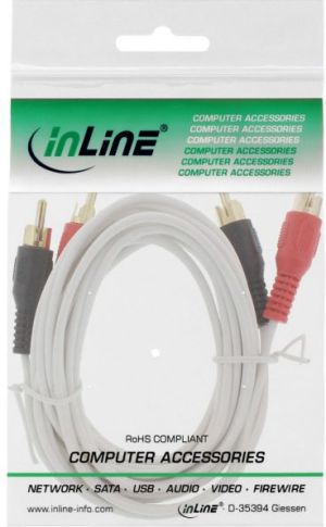 Kabel Intos RCA (Cinch) x2 - RCA (Cinch) x2 3m biały (89938U) 2