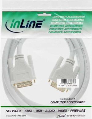 Kabel InLine DVI-D - DVI-D 5m biały (17775W) 2