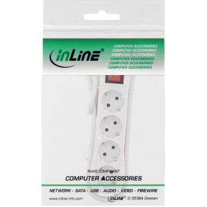 Listwa zasilająca InLine 4 gniazda 1.5 m biała (16441G) 2