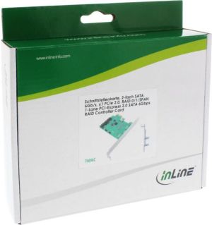 Kontroler InLine PCIe 2.0 x1 - 2x SATA 3 (76696C) 3