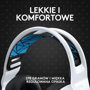 Słuchawki Logitech G733 Lightspeed Białe (981-000990) 4