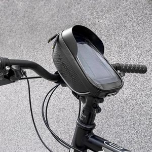 Wozinsky Torba rowerowa na kierownicę pokrowiec na telefon 1L czarny (WBB16BK) () - 63967-uniw 16