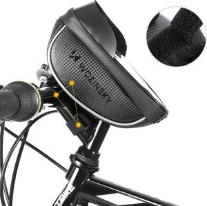 Wozinsky Torba rowerowa na kierownicę pokrowiec na telefon 1L czarny (WBB16BK) () - 63967-uniw 4
