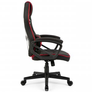 Fotel SENSE7 Knight materiałowy czarno-czerwony 4