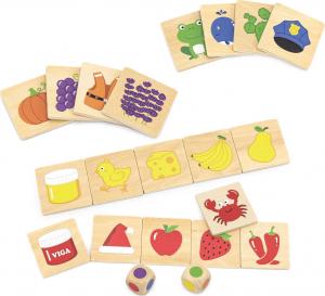 Viga Toys Gra Edukacyjna Drewniana Układanka Sortuj Dopasuj Kolory i Kształty 38 elementów 3