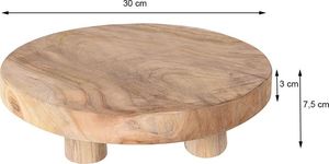 EXCELLENT HOUSWARE Podstawka z drewna tekowego 30 cm 2
