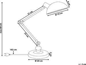 Lampka biurkowa Beliani czarna  (42969) 8