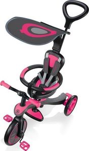 Globber Rowerek 4w1 trójkołowy / biegowy / wózek Explorer Trike Fuchsia 632-110-2 2
