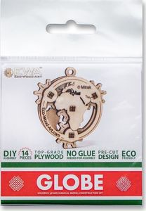 EcoWoodArt EWA Drewniane Puzzle 3D Mały Globus 4