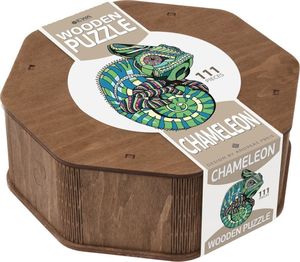 EcoWoodArt EWA Drewniane Puzzle 3D Klocki Układanka Kameleon 5