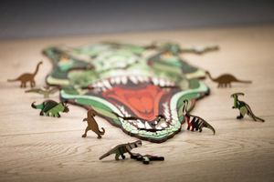 EcoWoodArt EWA Drewniane Puzzle 3D Klocki Układanka T-Rex 7