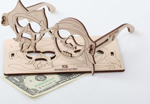 Mr.Playwood Mr.Playwood Drewniany Model Puzzle 3D Okulary Pirat 3