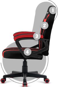 Fotel Huzaro Fotel Gamingowy dla dziecka Ranger 1.0 Red Mesh 7