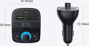 Transmiter FM Ugreen CD229 Adapter 2x USB-A 1x USB-C 3 A (80910) 9