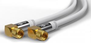 Kabel Goobay Antenowy (F) 1m biały (70481) 2