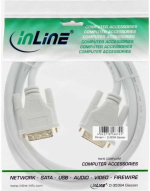 Kabel InLine DVI-D - DVI-D 3m biały (17783W) 2