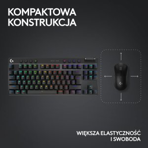 Klawiatura Logitech PRO X TKL Lightspeed GX Brown (920-012136) + Mysz Logitech G PRO X SuperLight 2 (910-006630) 8