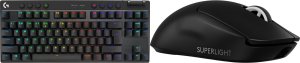 Klawiatura Logitech PRO X TKL Lightspeed GX Brown (920-012136) + Mysz Logitech G PRO X SuperLight 2 (910-006630) 96