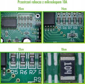 Mikroskop Techrebal MIKROSKOP CYFROWY OŚWIETLACZ DLA ELEKTRONIKA 7-45X 10