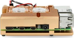 JustPi Obudowa z dwoma wentylatorami Raspberry Pi 4B (DNG-16015) 2