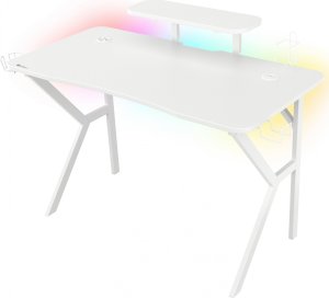 Fotel GENESIS Nitro 710 różowo-biały (NFG-1929) + Biurko Holm 320 RGB Białe 120cm x 60cm 17