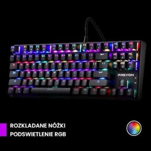 Klawiatura PREYON Blue Blitz Claw (PBBC87B) + Mysz Preyon Falcon Gaming (PFG27B) 3