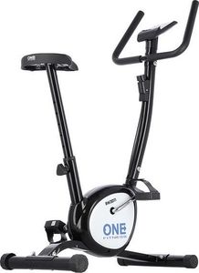 Rower stacjonarny One Fitness treningowy mechaniczny RW3011 czarno-biały 3
