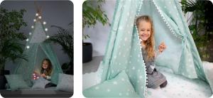Ricokids Namiot tipi ze światełkami miętowy 4