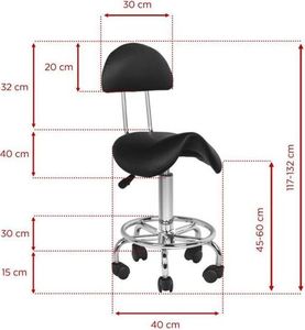Activeshop Taboret kosmetyczny 6001 czarny universal 5