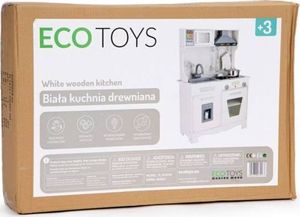 Multistore Drewniana kuchnia dla dzieci dźwięki led + akcesoria universal 12