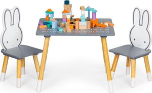 Ecotoys Stół stolik +2 krzesła meble dla dzieci zestaw 4