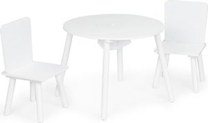 Ecotoys Stół stolik +2 krzesła meble dla dzieci komplet 4