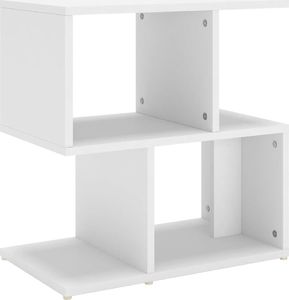 vidaXL Szafka nocna, biała, 50x30x51,5cm, płyta wiórowa 2