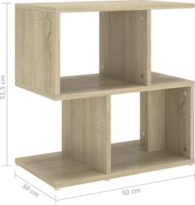 vidaXL Szafka nocna, dąb sonoma, 50x30x51,5 cm, płyta wiórowa 7