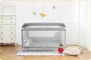 Ricokids Łóżeczko turystyczne + materac + torba 125 x 65 x 78 cm RK-240 szaro-lawendowe 8