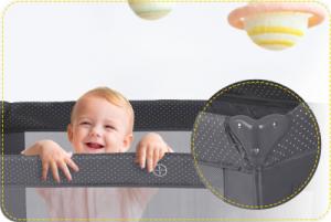 Ricokids Łóżeczko turystyczne + materac + torba 125 x 65 x 78 cm RK-242 antracyt 5