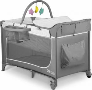 Ricokids Łóżeczko turystyczne + materac + torba 125x65x78cm RK-241 szare 15