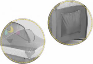 Ricokids Łóżeczko turystyczne + materac + torba 125x65x78cm RK-242 szare 9