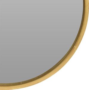 Lustro Vilde Lustro w złotej drewnianej ramie okrągłe ścienne złote łazienkowe do salonu 50 cm 4