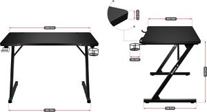 Biurko Huzaro  Hero 1.8 Czarne 100 cmx60 cm 5