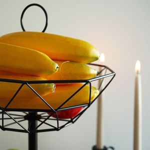 Vilde Koszyk na owoce i warzywa kosz metalowy czarny miska 2-poziomowy loft 43 cm 5