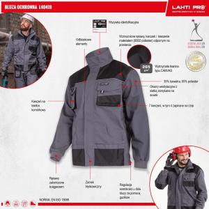 Lahti Pro BLUZA SZARO-CZARNA, "M (50)", CE, LAHTI 2