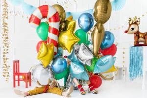 Party Deco Balon foliowy gwiazdka 48cm złoty 3
