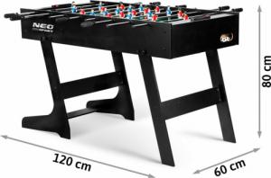 Neo-Sport Stół do gry w piłkarzyki, czarny 121 x 61 x 80 cm (NS-803) 9