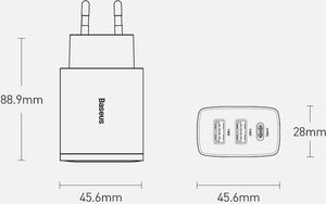 Ładowarka Baseus CCXJ-E01 2x USB-A 1x USB-C 3 A (BSU2897BLK) 17