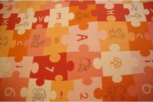 Dywany Łuszczów Dywan dziecięcy PUZZLE oranż , 80x200 cm 5