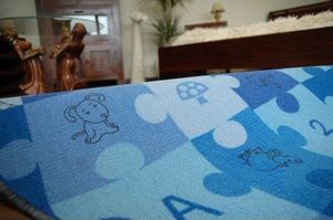 Dywany Łuszczów Dywan dziecięcy PUZZLE niebieski koło, koło 100 cm 3
