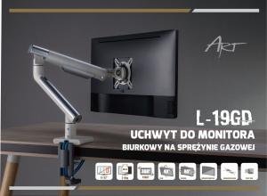 Art Uchwyt biurkowy na monitor 17" - 32" (RAMM L-19GD) 44